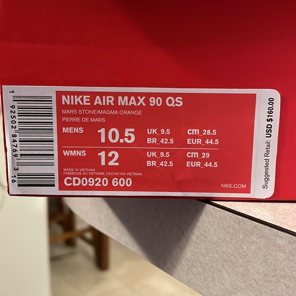 Nike Air Max 90 Mars Landing (size 10.5 - brand new) - Picture 5 of 8